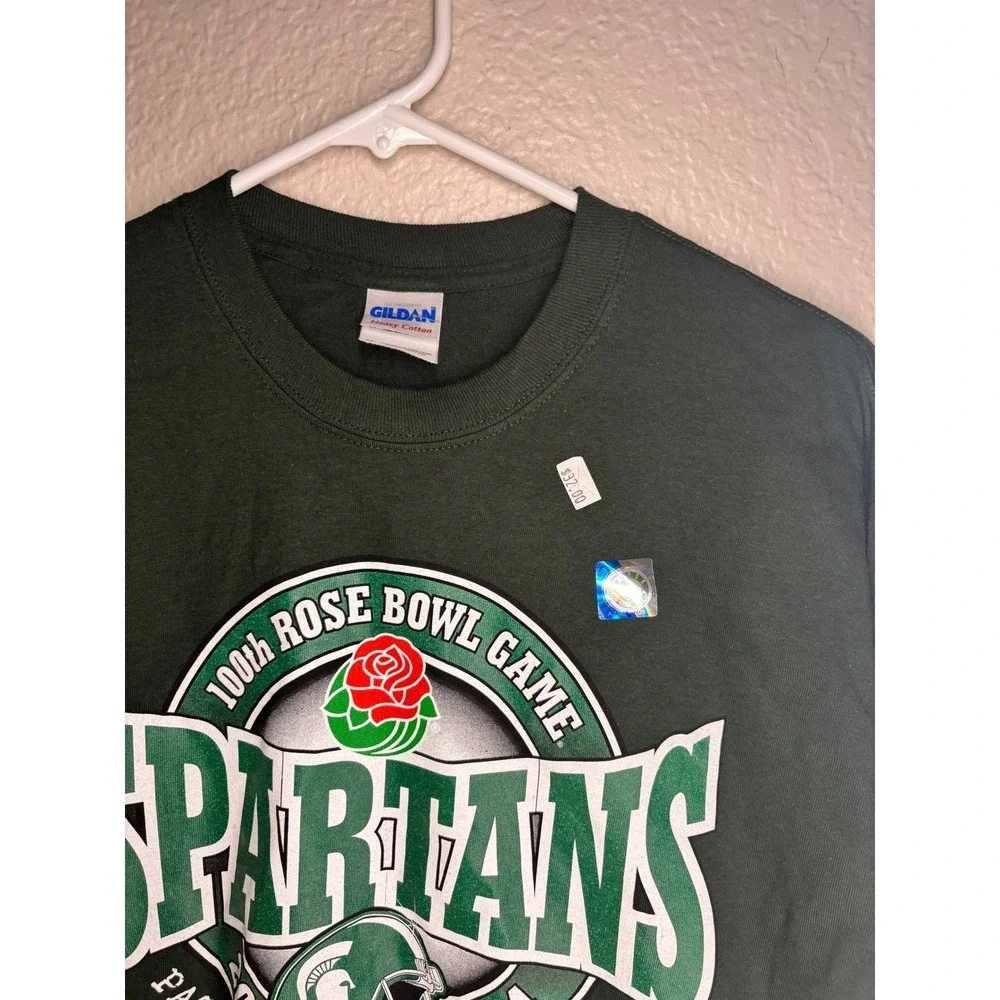 Michigan State Spartans 100th Rose Bowl Game‎ Long Sleeve Shirt Men's M NWT